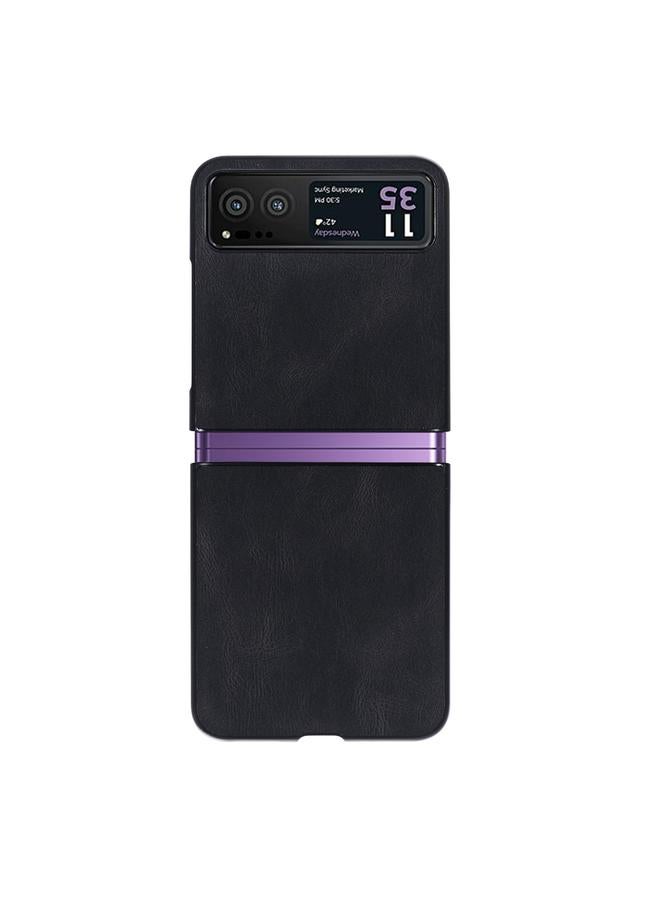 اس-توب جراب لهاتف Motorola Razr 40 Classic مصنوع من الجلد + جراب هاتف PC - Image 2