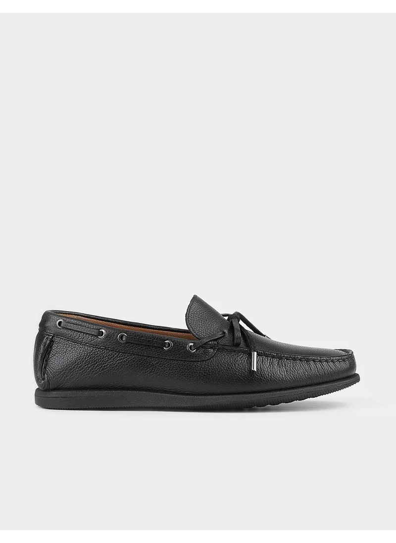 كاباني Leather Black Men's Loafer