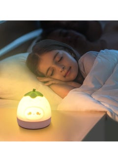 CMGTYYD CMGTYYD Strawberry Night Light for Kids Bedroom, Cute Silicone Lamp with Touch Sensor, Children's Bedside Lamp, Changing Color Night Light Mini Table Lamp for Kids Girl Room  - Image 3