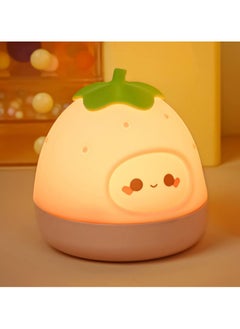 CMGTYYD CMGTYYD Strawberry Night Light for Kids Bedroom, Cute Silicone Lamp with Touch Sensor, Children's Bedside Lamp, Changing Color Night Light Mini Table Lamp for Kids Girl Room  - Image 5
