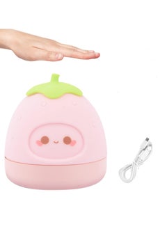 CMGTYYD CMGTYYD Strawberry Night Light for Kids Bedroom, Cute Silicone Lamp with Touch Sensor, Children's Bedside Lamp, Changing Color Night Light Mini Table Lamp for Kids Girl Room  - Image 1