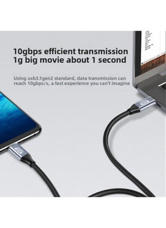 Generic Type-C3.1 Gen2 High-speed Transmission Data Cable 100W Computer TV Audio And Video HD Projection Screen 10Gb-Color:1.5m Straight Curved  - Image 4