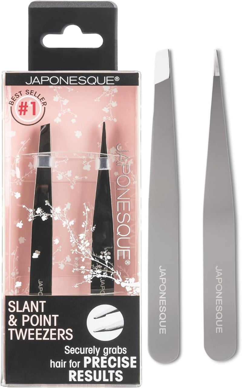 Japonesque Slant & Point Tweezers Set - Image 1