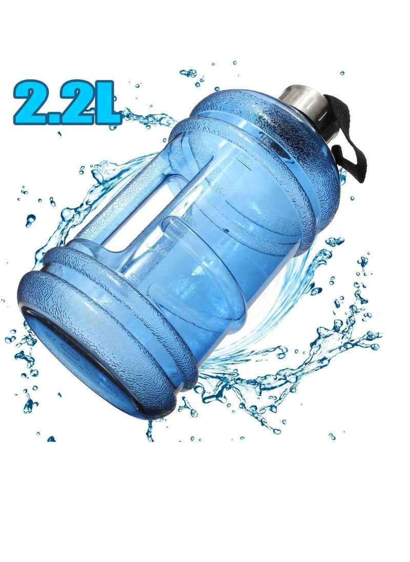 H PRO Outdoor Sports Water Bottle| BPA Free Half Gallon Water Bottle| Drink Container with Handle| Fitness Bottle for Gym Workout| 2.2L  - Image 2