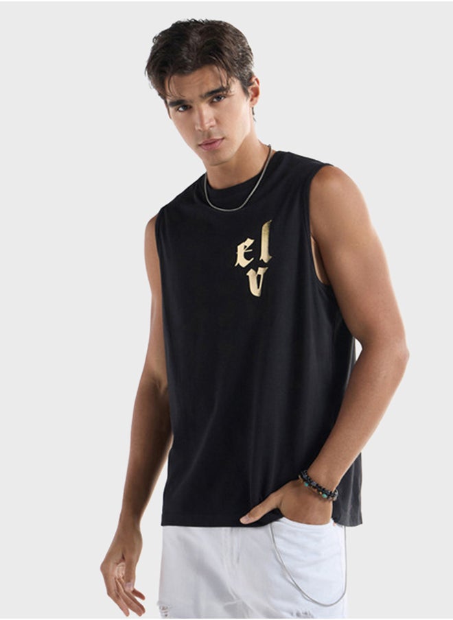 FAV Dragon Print Sleeveless T-Shirt  - Image 1