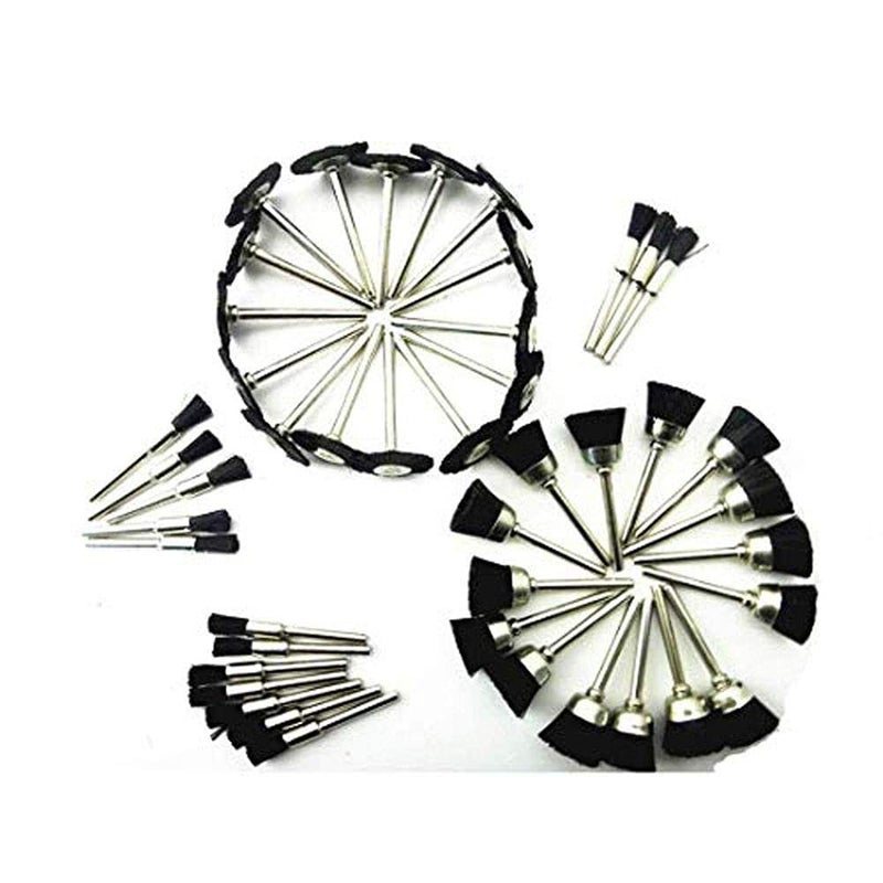 Diy Crafts 12709 11692 Nylon Wire Wheel Brushes for Dremel Rotary Tools Polish Clean 1/8'', Multicolor, 45 Piece - Image 1