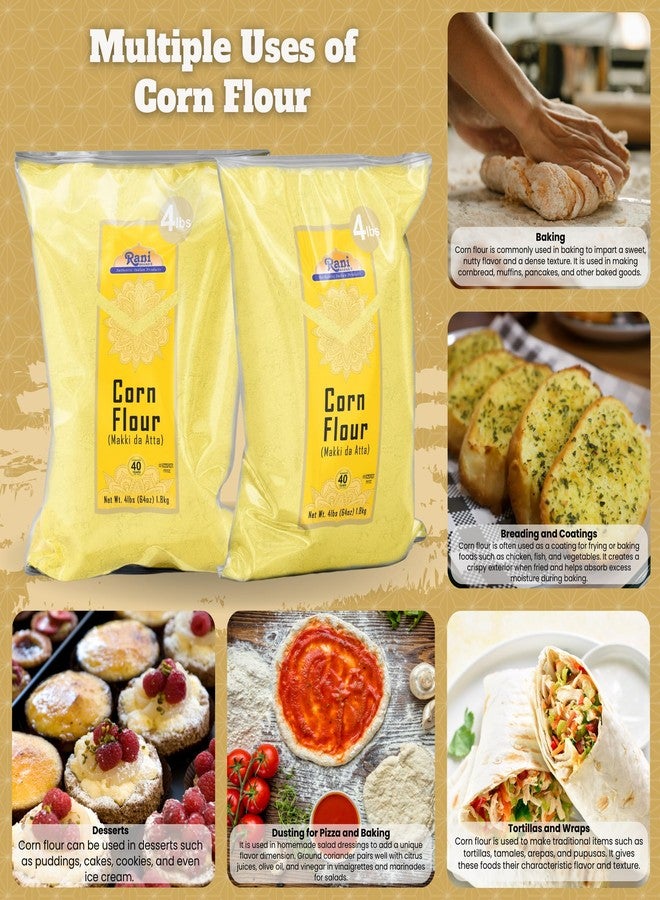 Rani Brand Authentic Indian Products Rani Corn Flour (Makki ka Atta) 64oz (4lbs) 1.81kg Bulk ~ All Natural | Vegan | Gluten Friendly | NON-GMO | Indian Origin - Image 2