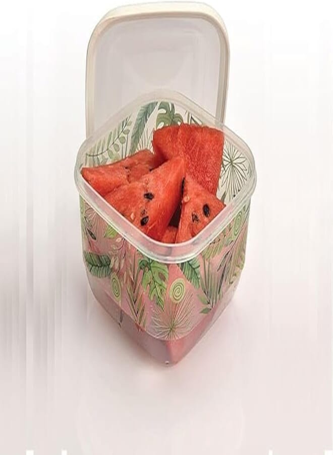Ucsan Plastic Square Transparent Elegant Trendy Container 1.9 Liters | Made in Turkey | 882