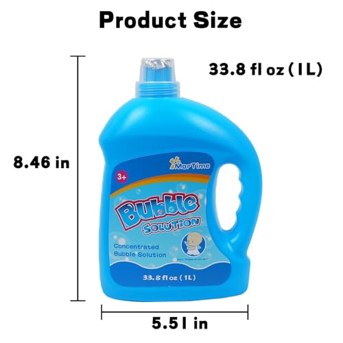 MorTime 3 Bottles Bubble Solution Refills 3 L101 OZ up to 75 Gallon Concentrated Bubble Solution Refill for Bubble Wands Bubble Machines and Blowers - Image 5
