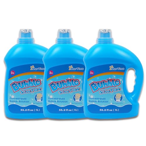 MorTime 3 Bottles Bubble Solution Refills 3 L101 OZ up to 75 Gallon Concentrated Bubble Solution Refill for Bubble Wands Bubble Machines and Blowers - Image 1