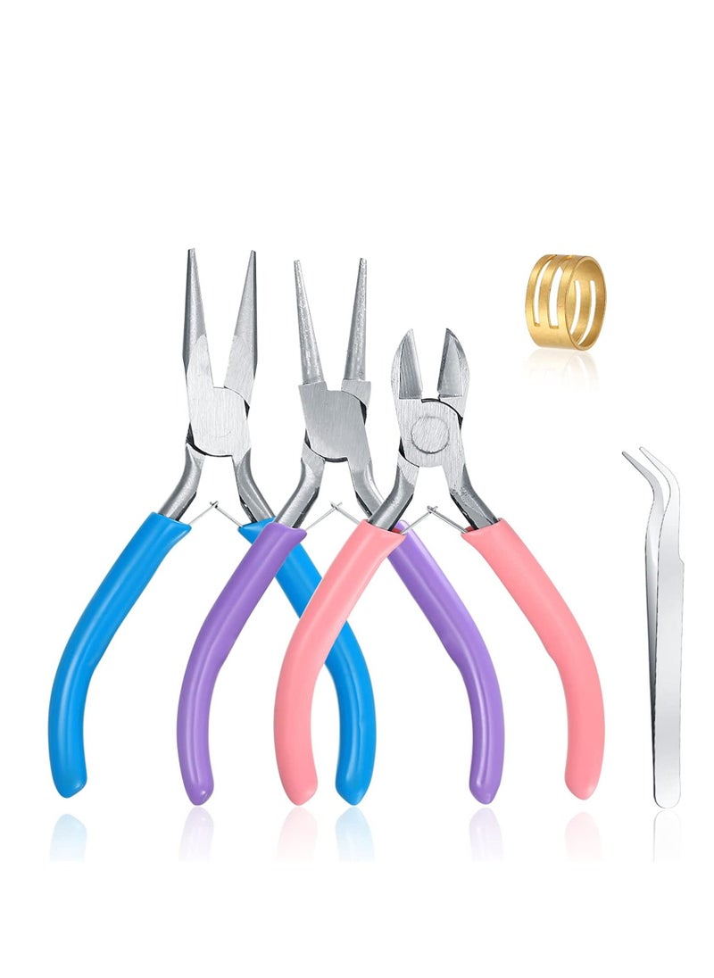 Generic - 3 Pcs Jewelry Pliers Set Jewelry Making Tools Pliers Kit Includes Needle Nose Pliers/Diagonal Pliers/Round Nose Pliers Wire Cutters Pliers for Jewelry Making Wire Wrapping Beading Crafts Pliers - Image 1