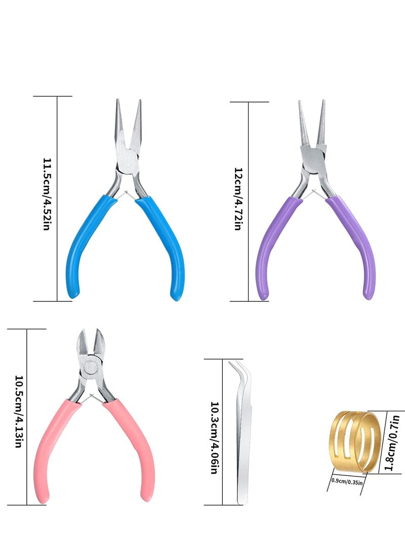Generic - 3 Pcs Jewelry Pliers Set Jewelry Making Tools Pliers Kit Includes Needle Nose Pliers/Diagonal Pliers/Round Nose Pliers Wire Cutters Pliers for Jewelry Making Wire Wrapping Beading Crafts Pliers - Image 1