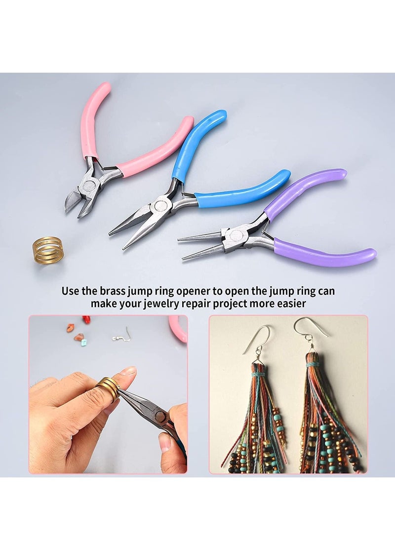 Generic - 3 Pcs Jewelry Pliers Set Jewelry Making Tools Pliers Kit Includes Needle Nose Pliers/Diagonal Pliers/Round Nose Pliers Wire Cutters Pliers for Jewelry Making Wire Wrapping Beading Crafts Pliers - Image 1
