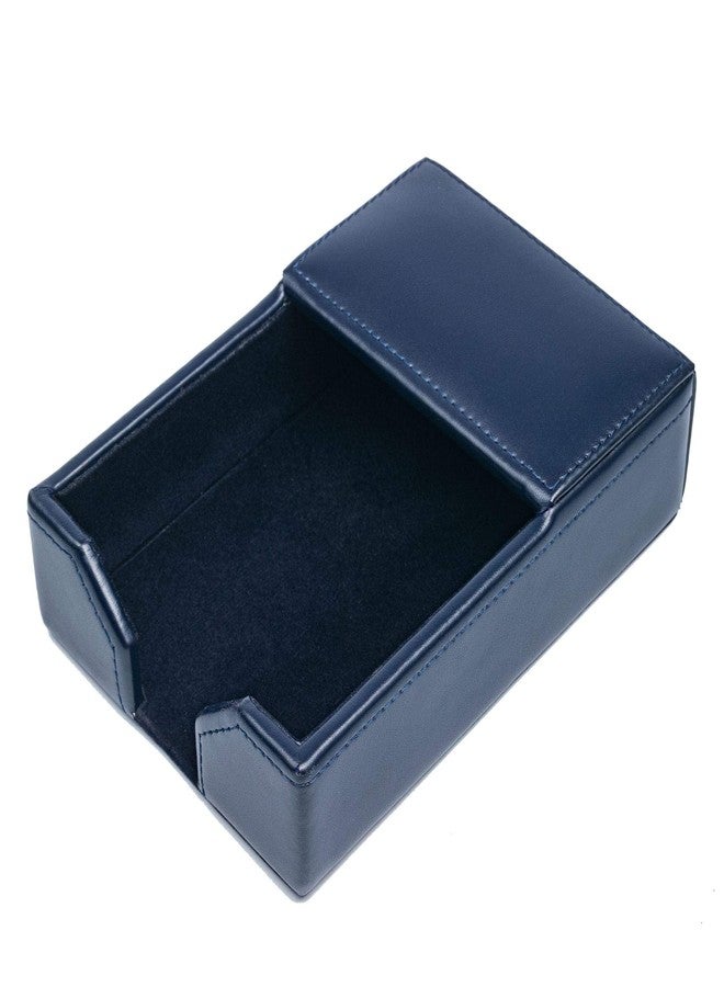 Dacasso Navy Blue Bonded Leather 4" x 6" Memo Holder - Image 2