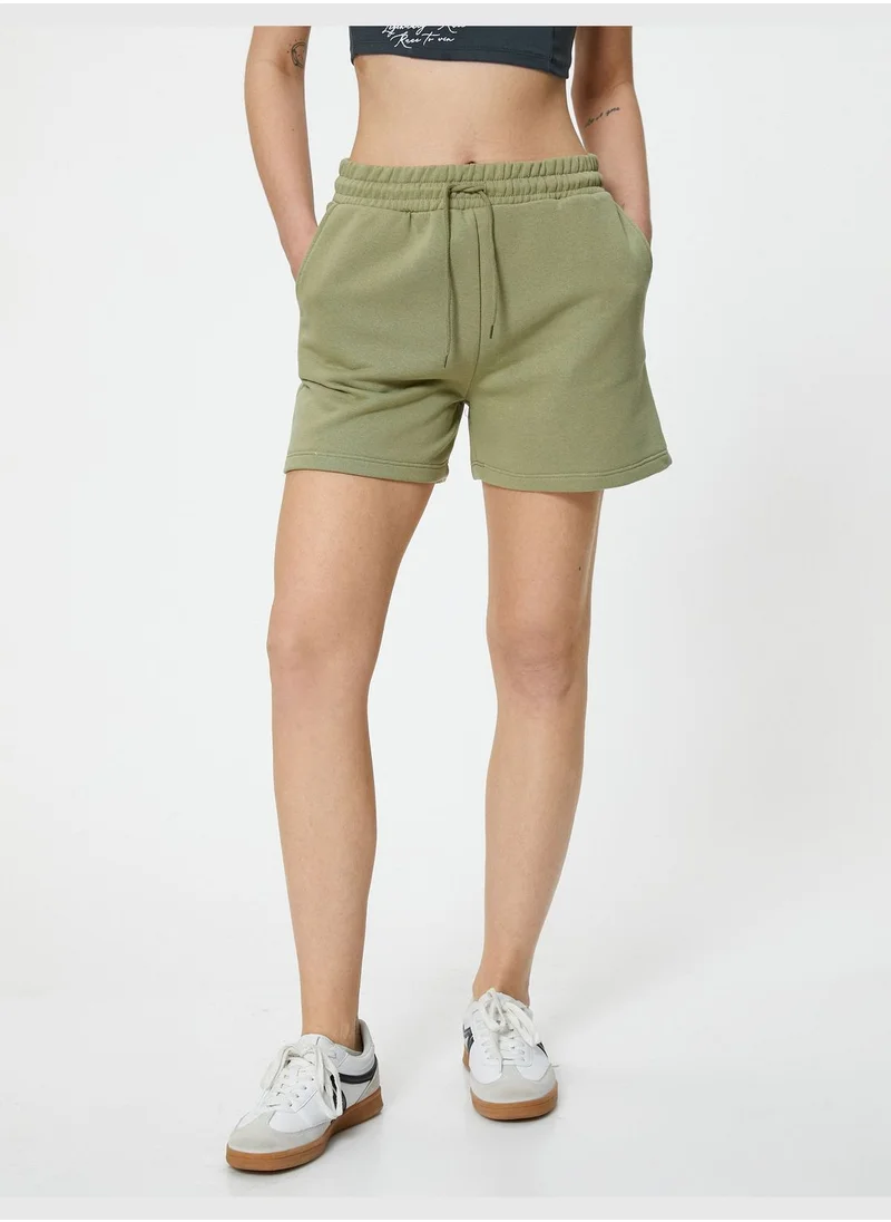 كوتون Basic Shorts Drawstring Pockets