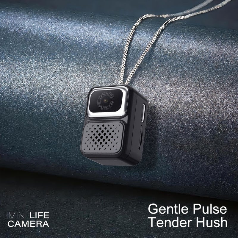 White Camera Necklace Hands Free Wearable Video Camera With Motion Tracking - Image 5
