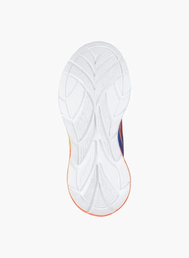 SKECHERS Boys' Logo Detail Light-Up Sports Shoes with Hook and Loop Closure - FLEXGLOW ULTRA