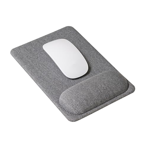 SenseAGE Compact Ergonomic Mouse Pad with Wrist Rest Support, Pain Relief, Non-Slip Base, Optimized Tracking Surface, Lightweight & Portable, Ideal for Office, Home & Travel, 8.9 x 6.1 in (Grey) - Image 1