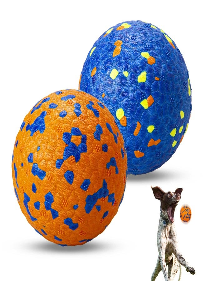 POUPUA Durable Bouncy Dog Tennis Balls for Fetch Game, Indestructible Dog Balls for Aggressive Chewers, Lightweight Floating Toys - Image 1