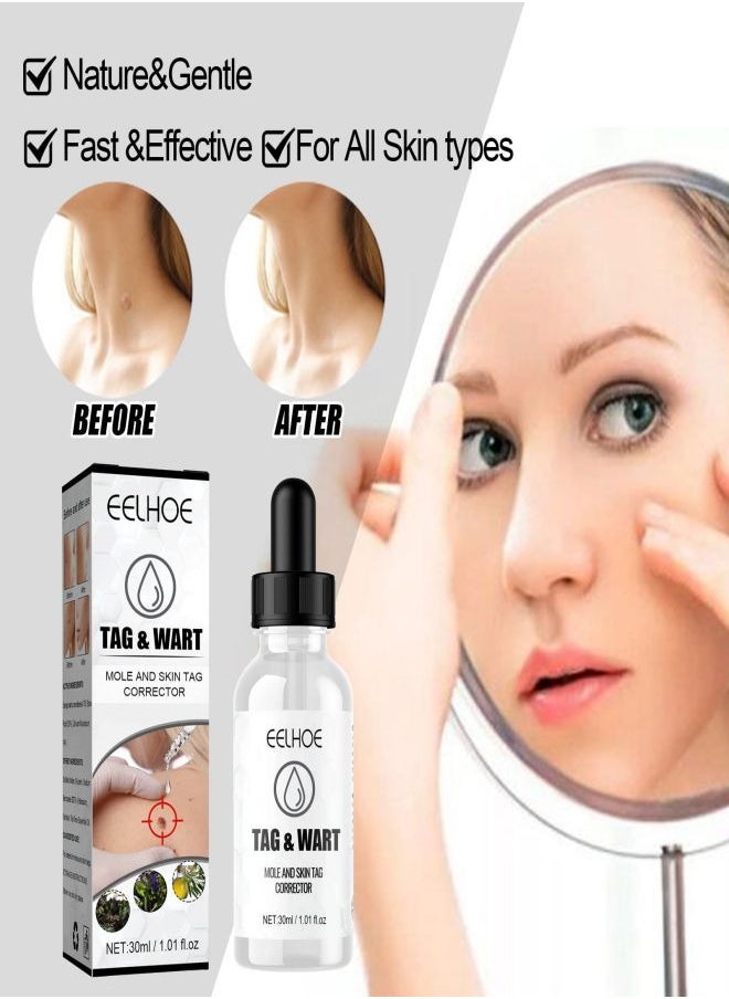 EELHOE - Organic Tags Solutions Serum, Mole Corrector Skin Tag Remover, Organic Skin Spot Purifying Serum Tags Free Mole & TAG Removal New-All Natural (1Pcs) - Image 1