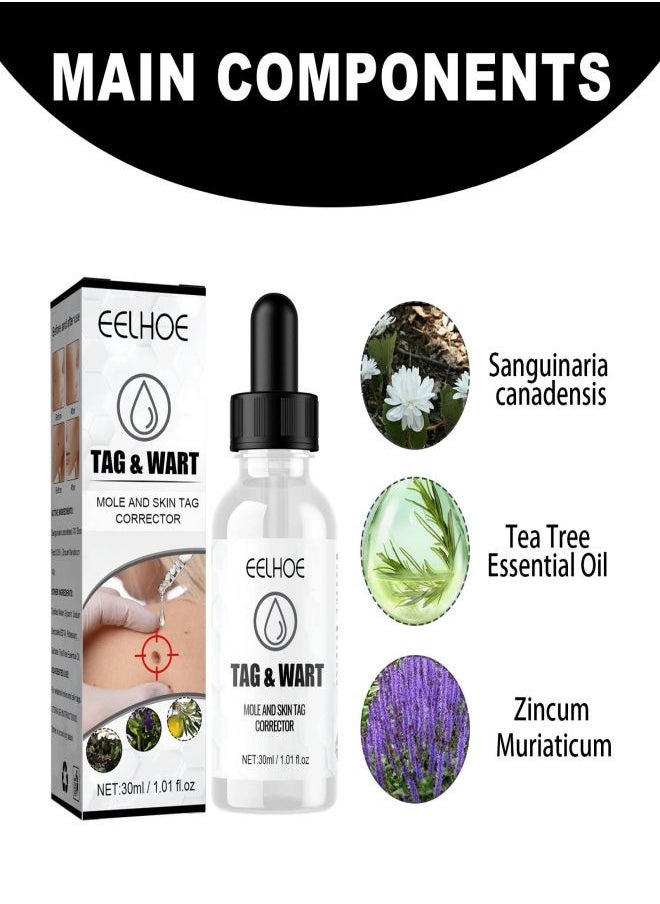 EELHOE - Organic Tags Solutions Serum, Mole Corrector Skin Tag Remover, Organic Skin Spot Purifying Serum Tags Free Mole & TAG Removal New-All Natural (1Pcs) - Image 1