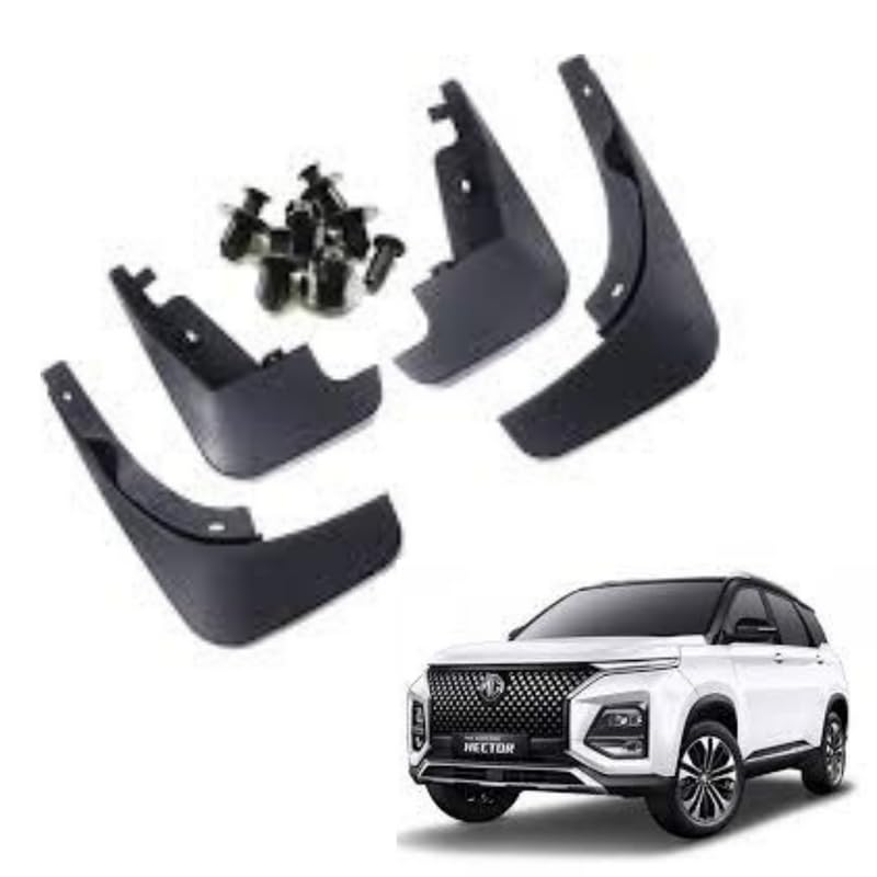 Autokaar OE Type/Box Type Car Mud Flap for MG Hector Plus, Black - Image 1