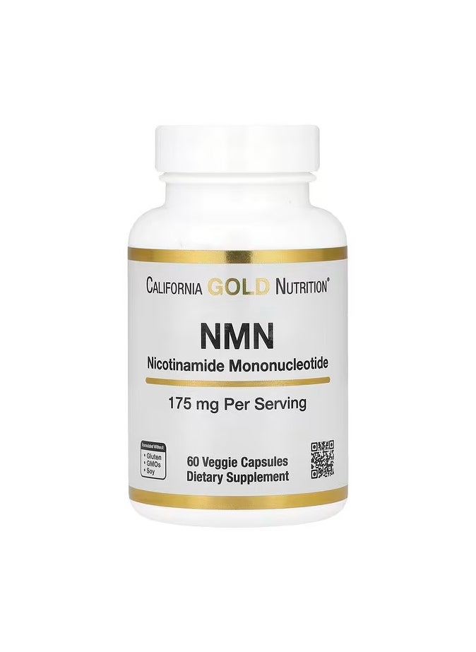 California Gold Nutrition California Gold Nutrition, NMN, 175 mg, 60 Veggie Capsules 