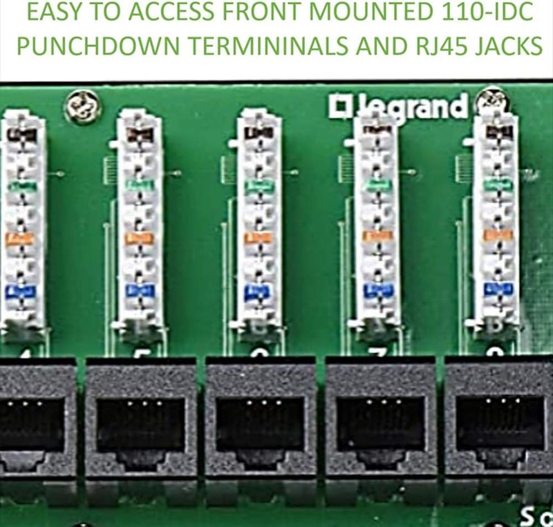 OnQ Legrand - Cat5e Network Interface Module, Wifi Module with 8 Ports, Network Box Provides Connectivity to Ethernet Connected Devices, Black, AC1058 - Image 4