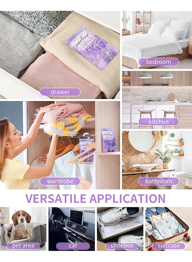 إيروريكس أكياس معطرة برائحة اللافندر معطرات الجو معطرة للخزانة المعلقة ومزيلات الروائح الكريهة للغرفة حقيبة عطرية مناسبة للخزانة والسيارة وحقيبة الصالة الرياضية - Image 5
