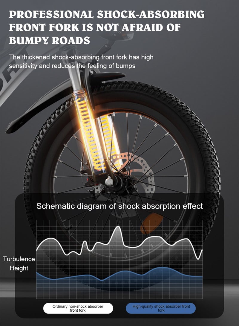 ما بيبي دراجة للأطفال 18-20-22-24 بوصة مزدوجة أقراص الفرامل 7 السرعة التروس، مع مقاعد قابلة للتعديل و ليد هيدليه، Kids Mountain Bike for 5-12 Years Boys and Girs. - Image 2