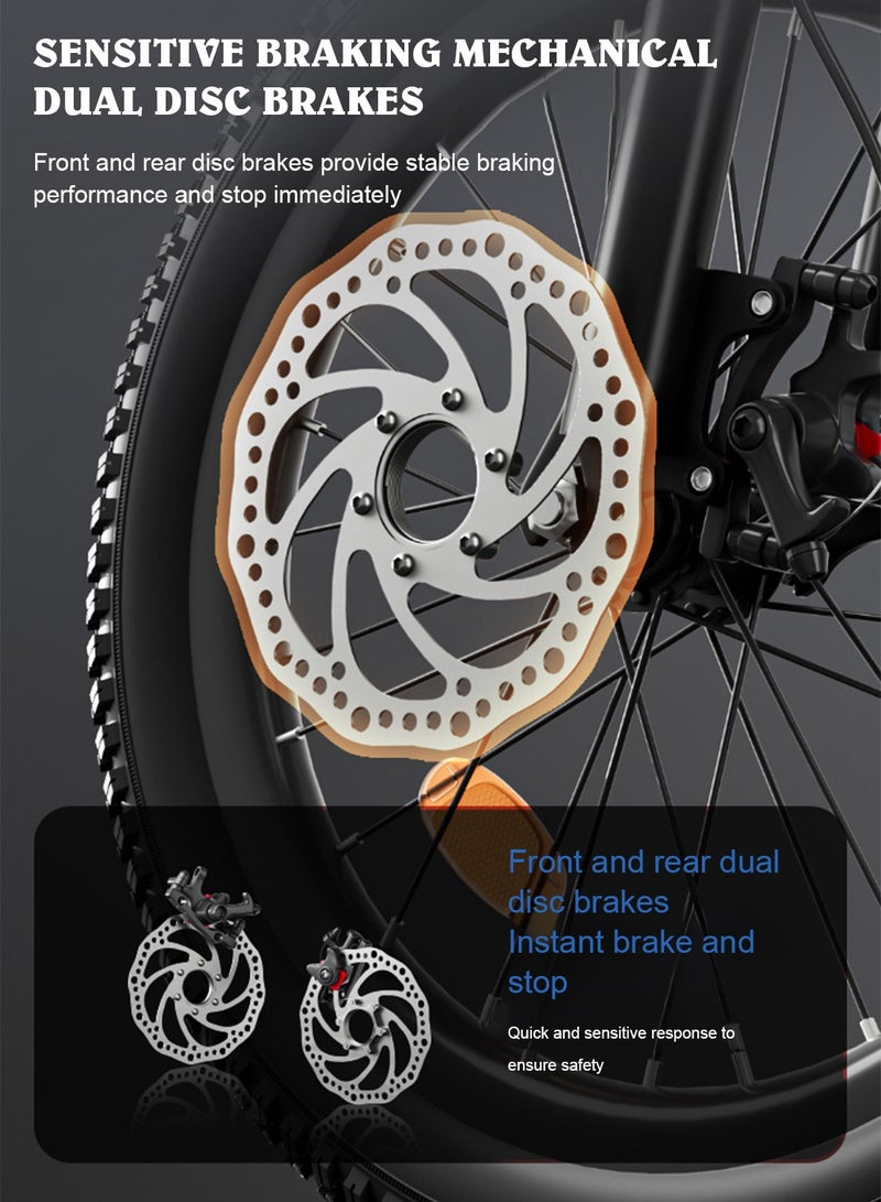 ما بيبي دراجة للأطفال 18-20-22-24 بوصة مزدوجة أقراص الفرامل 7 السرعة التروس، مع مقاعد قابلة للتعديل و ليد هيدليه، Kids Mountain Bike for 5-12 Years Boys and Girs. - Image 4