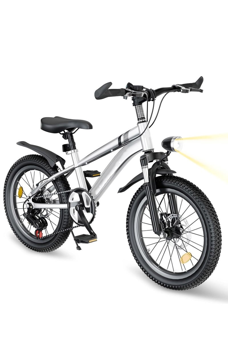 ما بيبي دراجة للأطفال 18-20-22-24 بوصة مزدوجة أقراص الفرامل 7 السرعة التروس، مع مقاعد قابلة للتعديل و ليد هيدليه، Kids Mountain Bike for 5-12 Years Boys and Girs. - Image 1