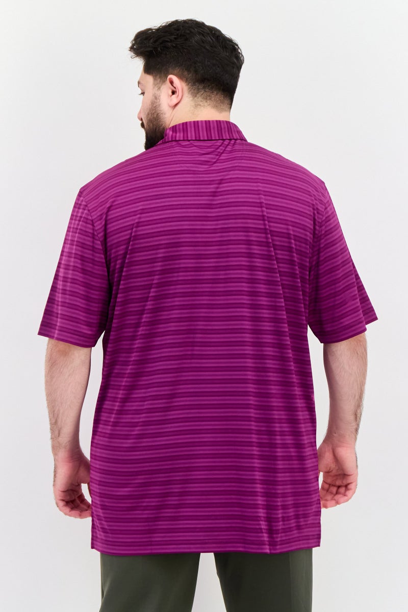 Greg Norman Men Sportswear Fit Short Sleeves Training Polo Shirt, Purple - Image 3
