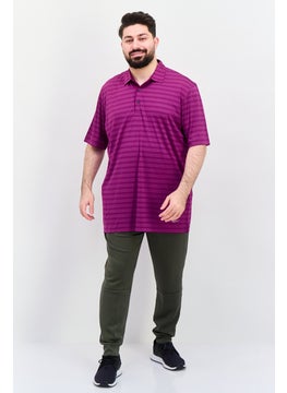 Greg Norman Men Sportswear Fit Short Sleeves Training Polo Shirt, Purple  - Image 4