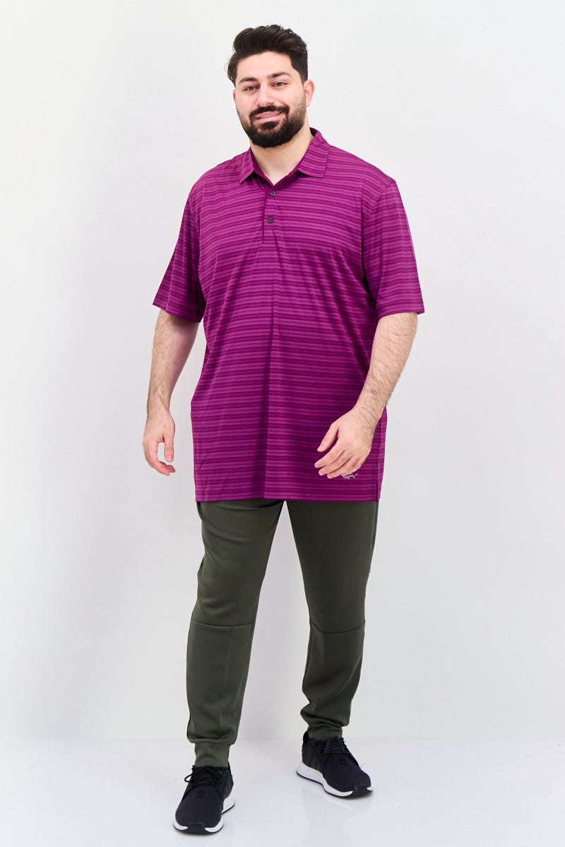 Greg Norman Men Sportswear Fit Short Sleeves Training Polo Shirt, Purple - Image 4