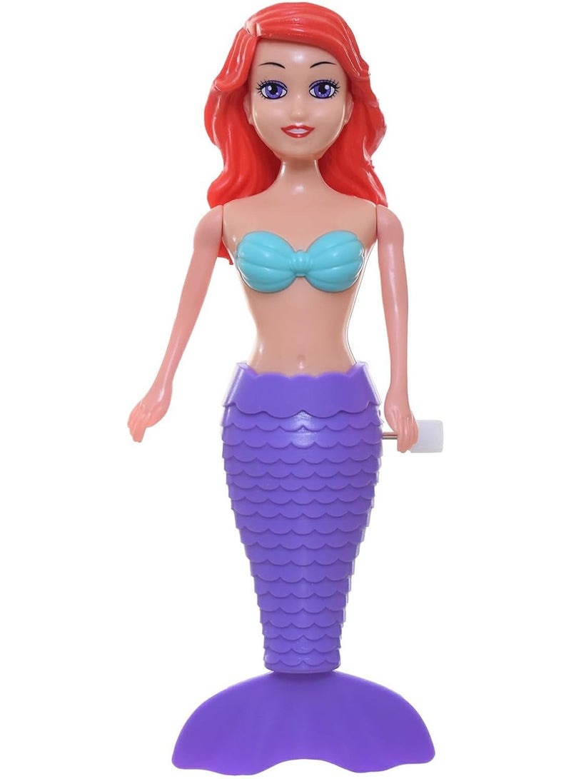 The Delicate Mermaid Doll – Mermaid Dream! A delightful mermaid doll with a beautiful design, featuring shimmering red hair and a distinctive purple tail. Perfect for water play.  A lovely gift for girls who love the sea. A fun toy that fosters imagination and creativity! - Image 1