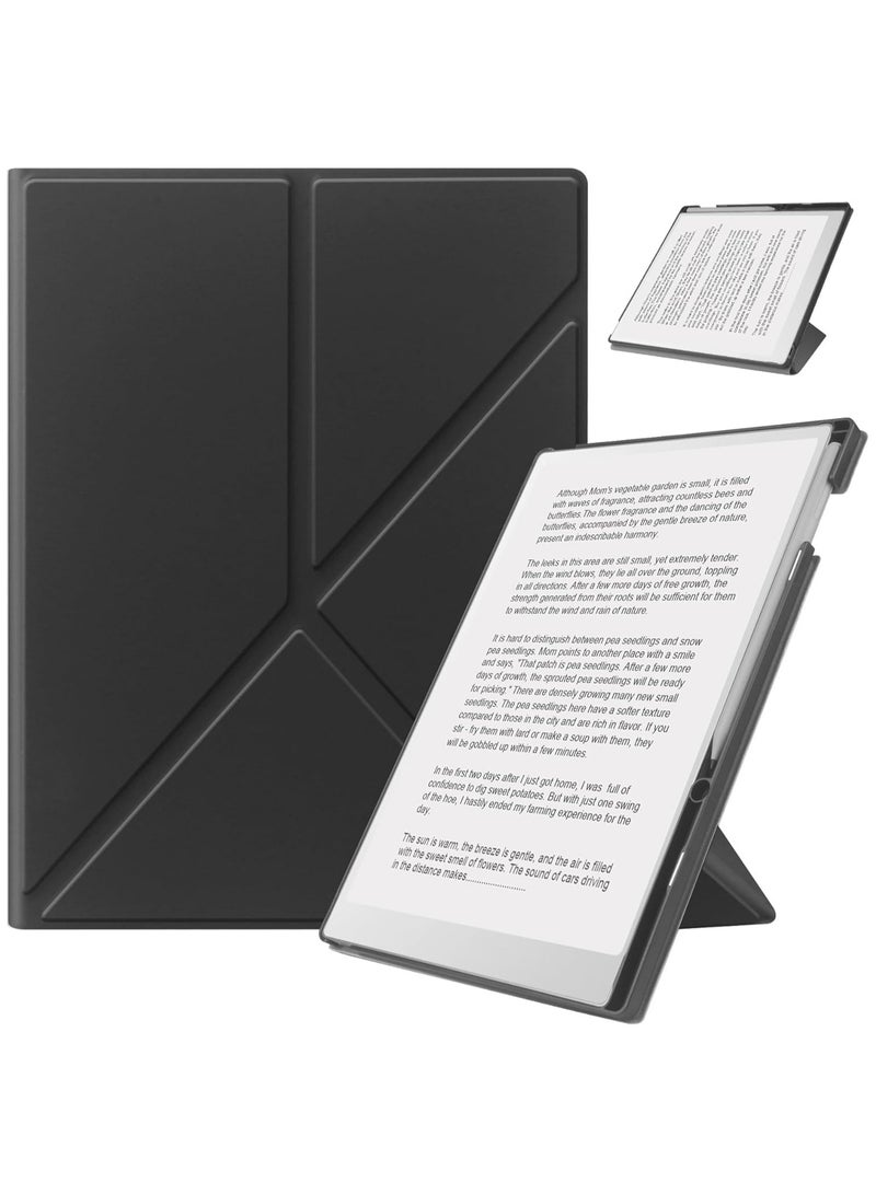روك بو حافظة لجهاز Remarkable Paper Pro مقاس 11.8 بوصة (إصدار 2024)، مع تصميم حامل ثابت قابل للطي وجيب للقلم، تناسب الكمبيوتر اللوحي الورقي الرائع بشاشة ملونة مقاس 11.8 بوصة، وخاصية النوم/الاستيقاظ التلقائي، باللون الأسود - Image 1