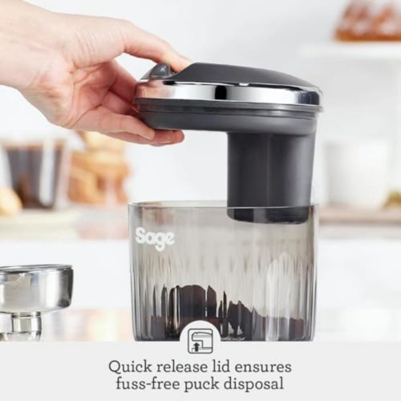 - The Puck Sucker - Compatible with Oracle and Dual Boiler Series - Quiet Vacuum Extraction, Easy Clean-Up - UAE Version, 2 Year Manufacturer Warranty Espresso Puck Disposal, Automatic Suction, For 58mm Portafilters, Dishwasher-Safe Container, Battery Operated - Image 4
