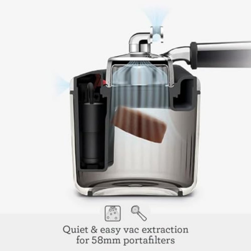 - The Puck Sucker - Compatible with Oracle and Dual Boiler Series - Quiet Vacuum Extraction, Easy Clean-Up - UAE Version, 2 Year Manufacturer Warranty Espresso Puck Disposal, Automatic Suction, For 58mm Portafilters, Dishwasher-Safe Container, Battery Operated - Image 3