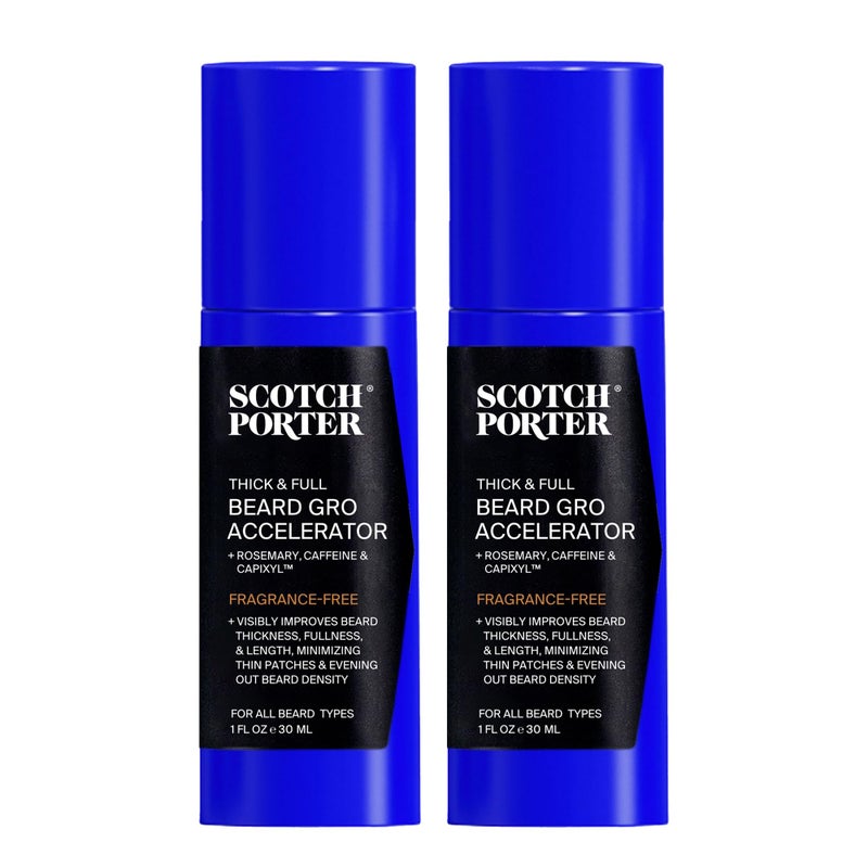 Scotch Porter Thick & Full Beard Gro Accelerator with Capixyl, Caffeine & Rosemary â€“ Stimulates & Strengthens Follicles for a Thicker, Fuller Beard â€“ 1 oz - Image 1