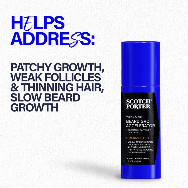 Scotch Porter Thick & Full Beard Gro Accelerator with Capixyl, Caffeine & Rosemary â€“ Stimulates & Strengthens Follicles for a Thicker, Fuller Beard â€“ 1 oz - Image 3