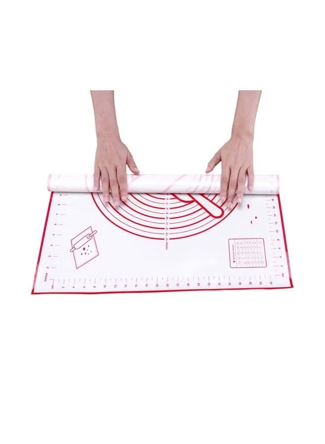 Silicone Baking Mat White/Red 60x40cm - Image 2