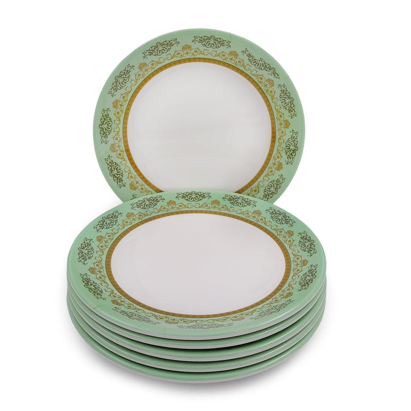 Superware سوبر وير | ميلامين نقي | مجموعة أطباق صغيرة - حديقة اليشم 7.25” (6 قطع) | خالية من البقع، تشطيب لامع - Image 1