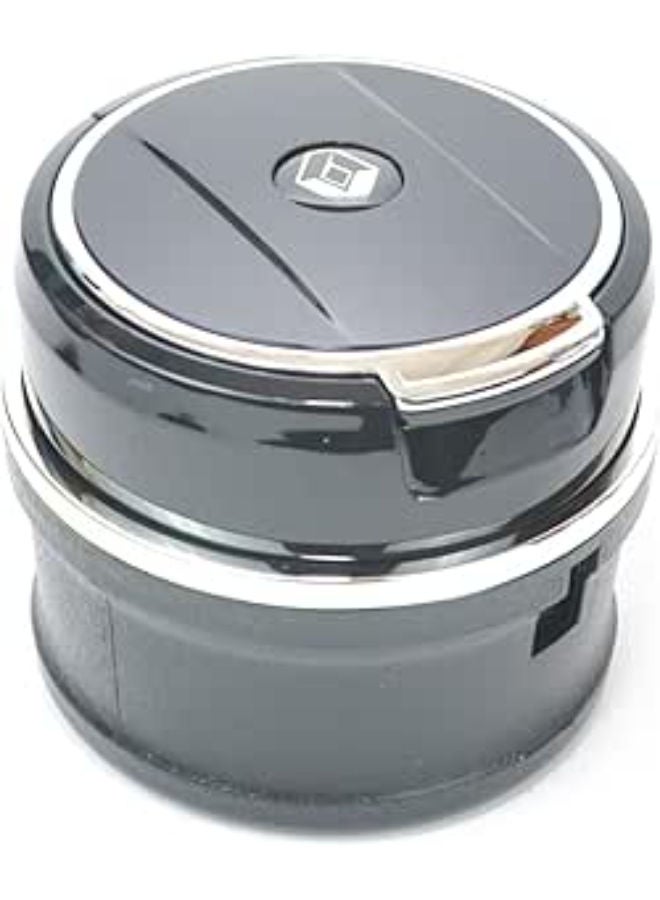 Adjustable Smokeless Car Ashtray with Lid Smell Proof with LED Light with All-ceramic Interior - Cup holder size - Detachable and Portable, Renault - Black and Silver - Image 1