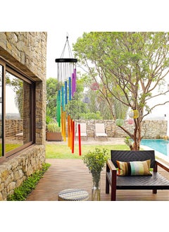 HONEHO Amasava Wind Chimes for Outside 283 Metal Outdoor with 14 Colorful Aluminum Alloy Tubes Deep Tone Soothing Sound Patio Porch Backyard DecorationMeditationYoga  - Image 5