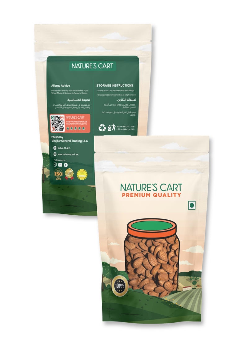 Nature's Cart Premium Quality California Almond Kernels, 500g - Image 2