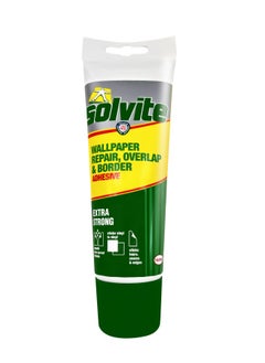Solvite  1574677 Overlap  Border Ready to Use Wallpaper Paste for Hanging Borders  Overlapping Seams Strong Glue Easy-to-Use Wallpaper Glue for Quick Wallpaper Repairs 1x240g
