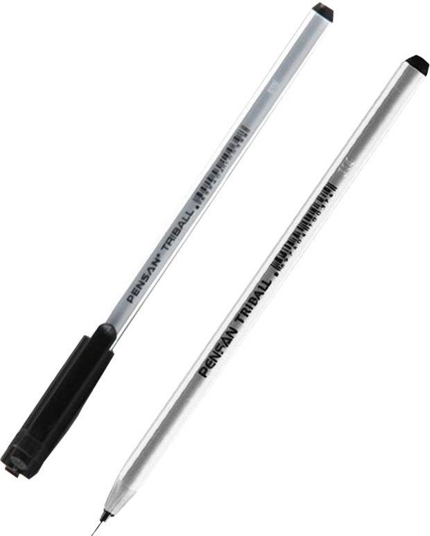 Pensan Ballpoint Pen 1 Piece Black Black Ballpoint Pen Triball 1.0mm 1003 - Image 3