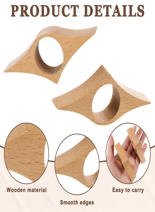 Xelsluthe 2 Pcs Wooden Book Page Holder, Smooth Wood Thumb Page Holder Brown Wooden Pages Holders for Reading Lovers - Image 3