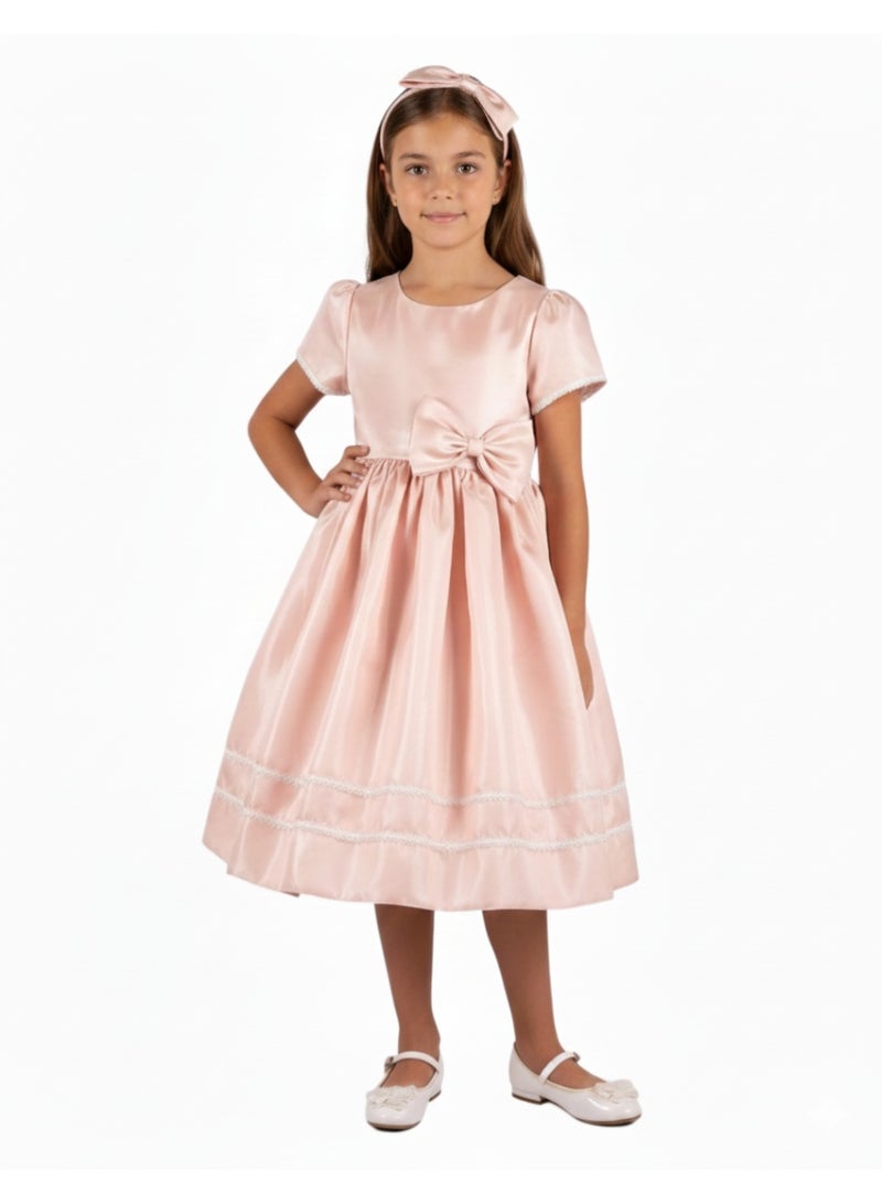 D'Daniela Satin Bow Dress - Image 1